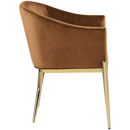 Meridian Xavier Saddle Velvet Dining Chair