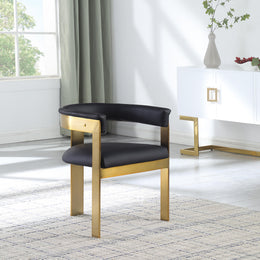Meridian Romeo Black Vegan Leather Dining Chair