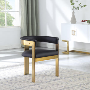 Meridian Romeo Black Vegan Leather Dining Chair