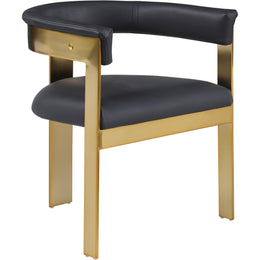 Meridian Romeo Black Vegan Leather Dining Chair