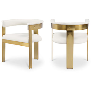 Meridian Romeo Cream Vegan Leather Dining Chair