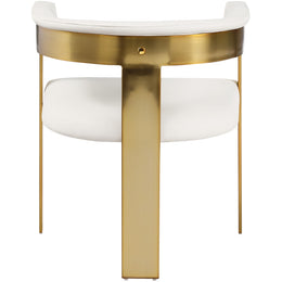 Meridian Romeo Cream Vegan Leather Dining Chair