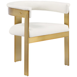 Meridian Romeo Cream Vegan Leather Dining Chair