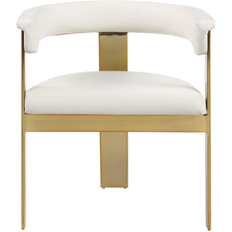 Meridian Romeo Cream Vegan Leather Dining Chair