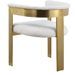 Meridian Romeo Cream Boucle Fabric Dining Chair