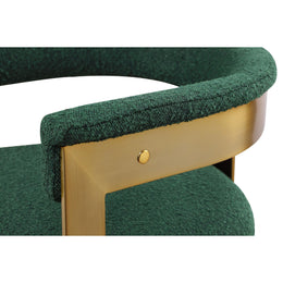 Meridian Romeo Green Boucle Fabric Dining Chair