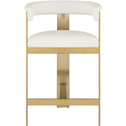 Meridian Romeo Cream Vegan Leather Counter Stool
