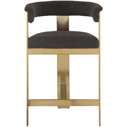 Meridian Romeo Brown Boucle Fabric Counter Stool