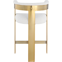 Meridian Romeo Cream Boucle Fabric Counter Stool