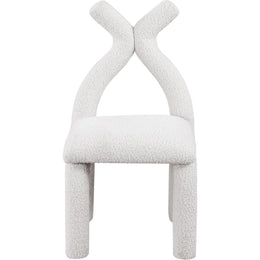 Meridian Xena Cream Boucle Fabric Accent/Dining Chair
