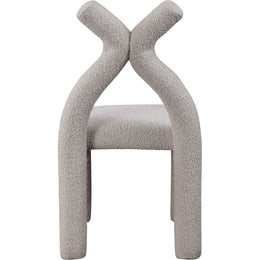 Meridian Xena Taupe Boucle Fabric Accent/Dining Chair
