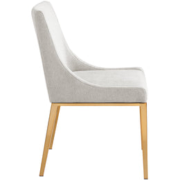 Meridian Haines Beige Polyester Fabric Dining Chair