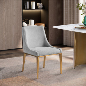 Meridian Haines Grey Polyester Fabric Dining Chair