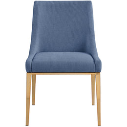 Meridian Haines Navy Polyester Fabric Dining Chair