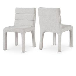 Meridian Kai Cream Boucle Fabric Dining Chair