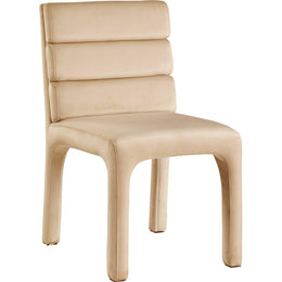 Meridian Kai Camel Velvet Dining Chair