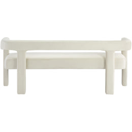Meridian Athena Cream Velvet Bench