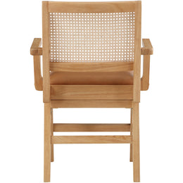 Meridian Abby Cognac Vegan Leather Dining Arm Chair