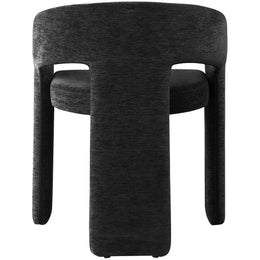 Meridian Rendition Black Plush Fabric Dining Chair