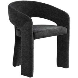 Meridian Rendition Black Plush Fabric Dining Chair