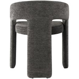 Meridian Rendition Grey Plush Fabric Dining Chair