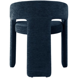 Meridian Rendition Navy Plush Fabric Dining Chair