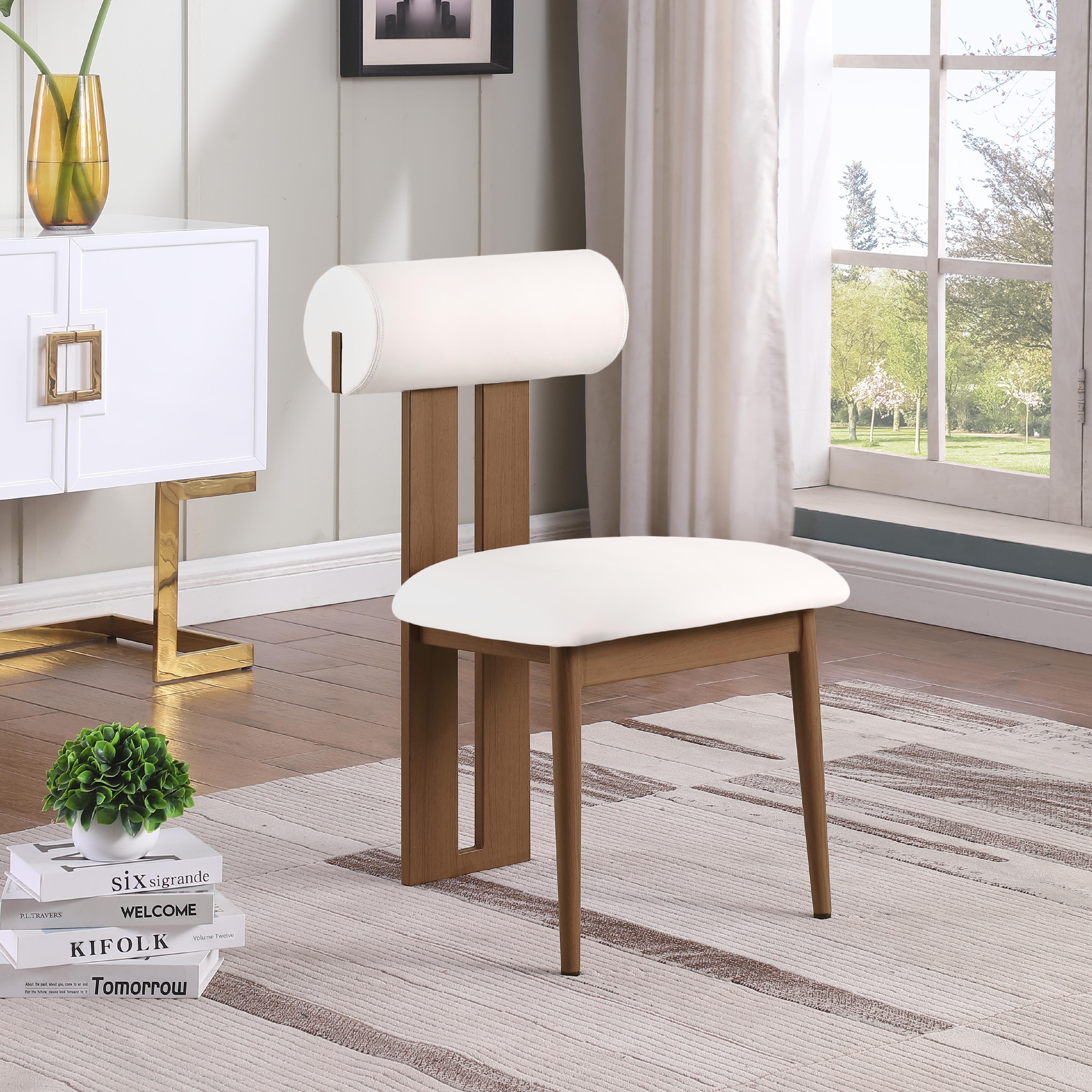 Meridian Dario Cream Vegan Leather Dining Chair