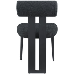 Meridian Dario Black Boucle Fabric Dining Chair