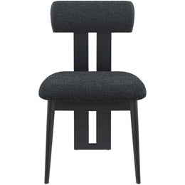 Meridian Dario Black Boucle Fabric Dining Chair