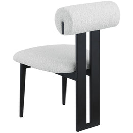 Meridian Dario Cream Boucle Fabric Dining Chair