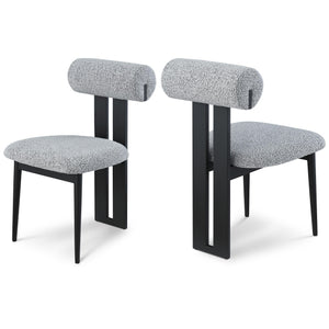 Meridian Dario Grey Boucle Fabric Dining Chair