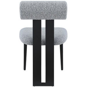 Meridian Dario Grey Boucle Fabric Dining Chair