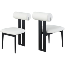 Meridian Dario Cream Vegan Leather Dining Chair