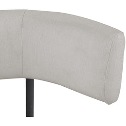 Meridian Rivage Beige Durable Linen Textured Fabric Dining Chair