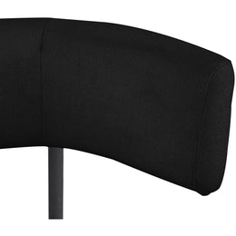 Meridian Rivage Black Durable Linen Textured Fabric Dining Chair