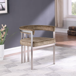 Meridian Marcello Brown Velvet Dining Chair