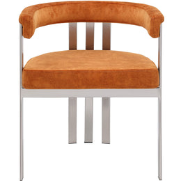 Meridian Marcello Cognac Velvet Dining Chair