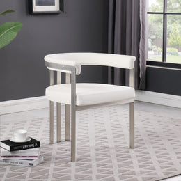 Meridian Marcello Cream Vegan Leather Dining Chair