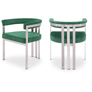 Meridian Marcello Green Velvet Dining Chair