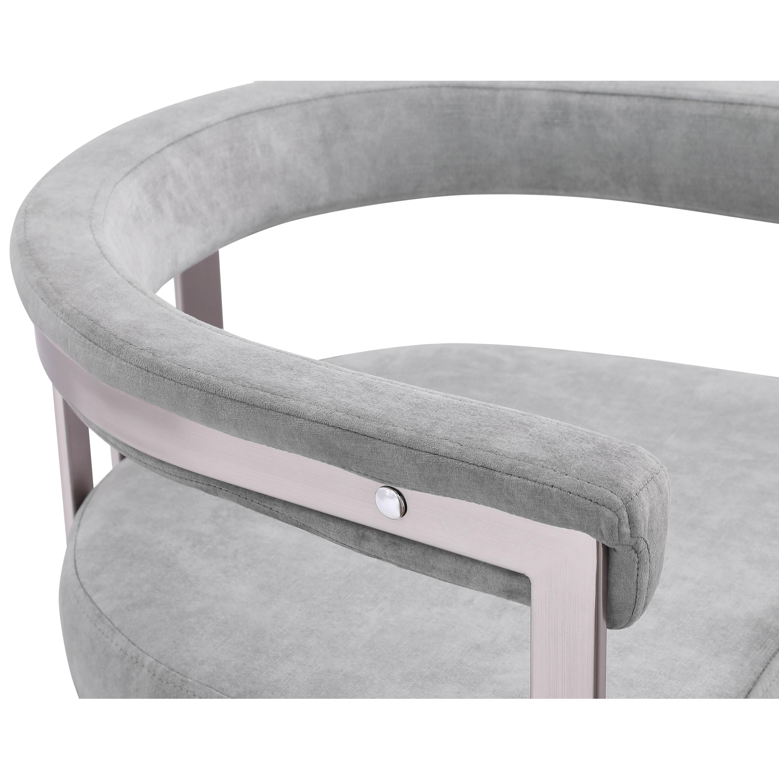 Meridian Marcello Grey Velvet Dining Chair