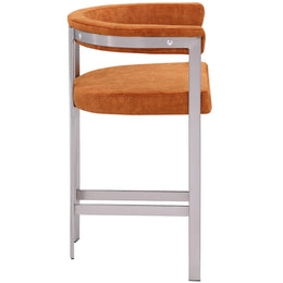 Meridian Marcello Cognac Velvet Counter Stool