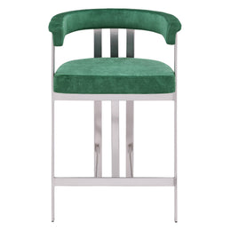 Meridian Marcello Green Velvet Counter Stool