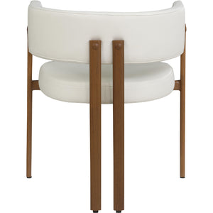 Meridian Gideon Cream Vegan Leather Dining Chair