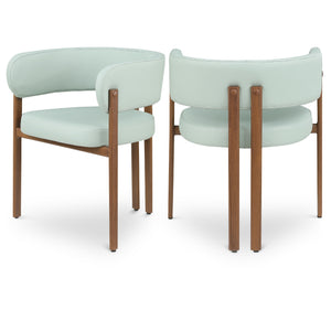Meridian Gideon Mint Green Vegan Leather Dining Chair