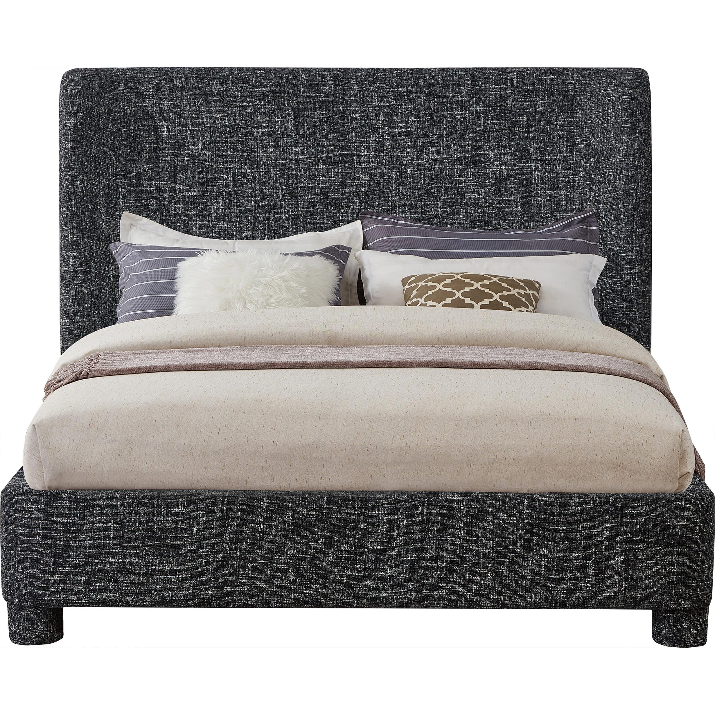 Meridian Penny Black Polyester Fabric Full Bed
