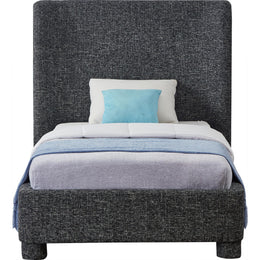 Meridian Penny Black Polyester Fabric Twin Bed