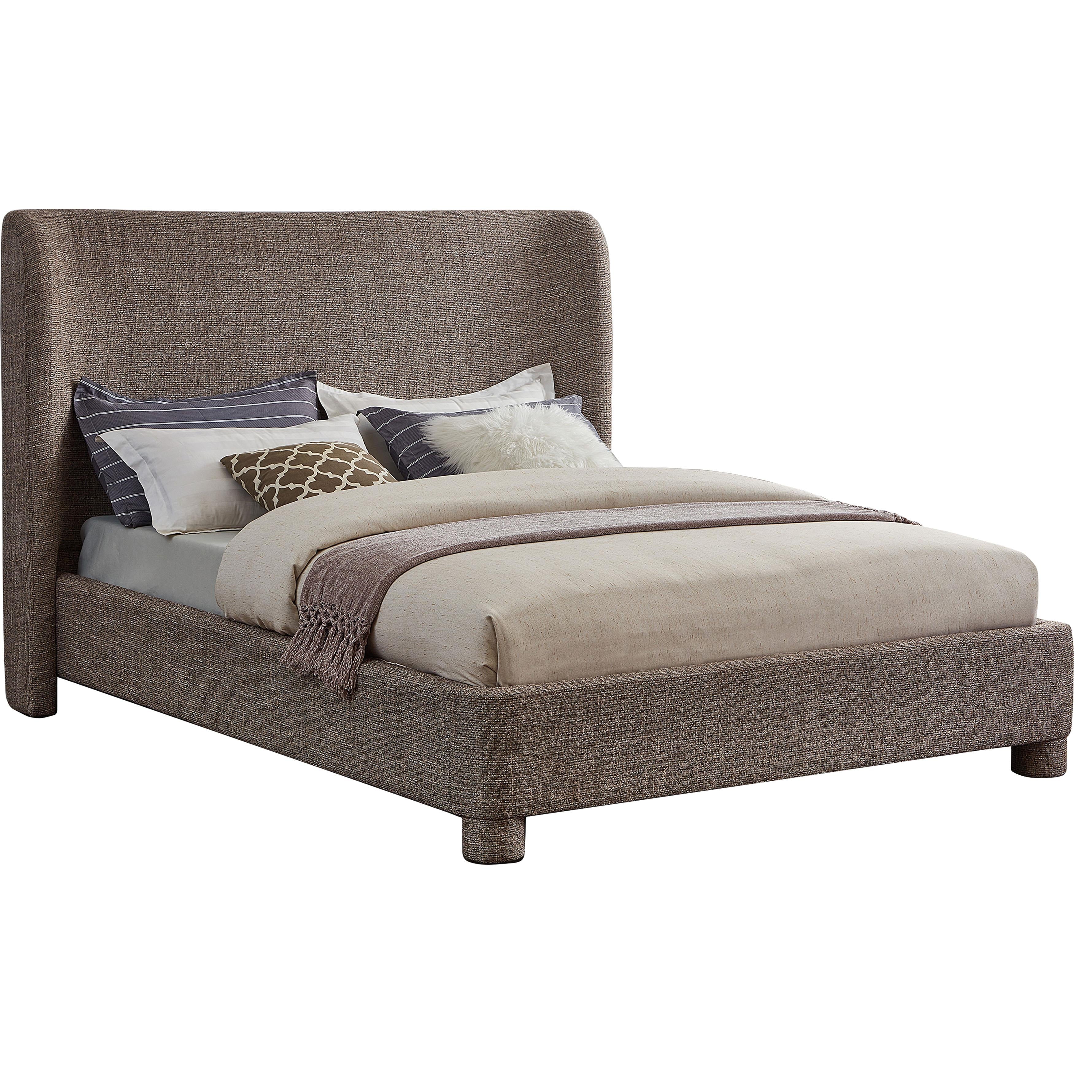 Meridian Penny Brown Polyester Fabric Full Bed