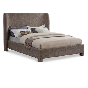 Meridian Penny Brown Polyester Fabric King Bed