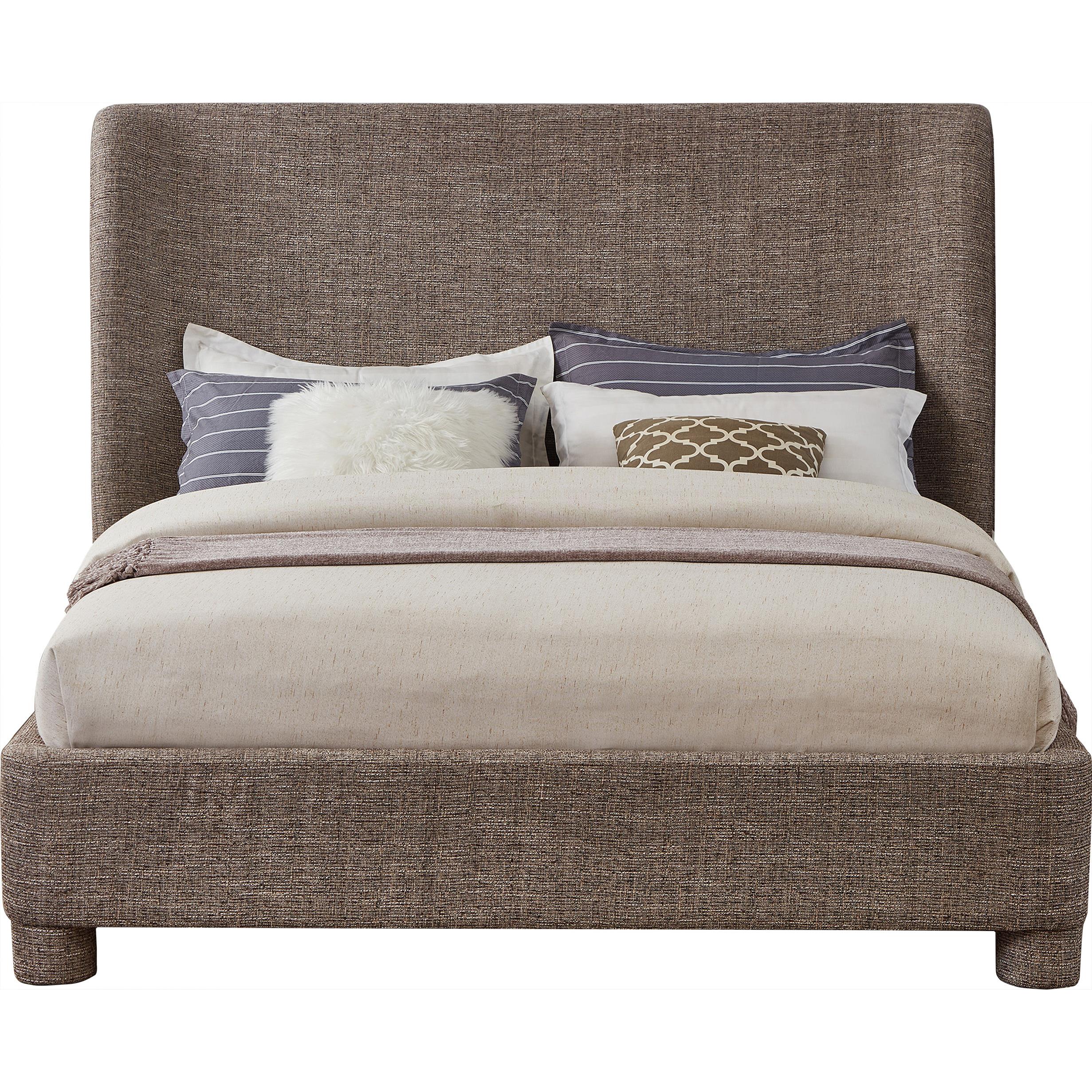 Meridian Penny Brown Polyester Fabric King Bed