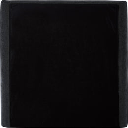 Meridian Penny Black Chenille Fabric Twin Bed